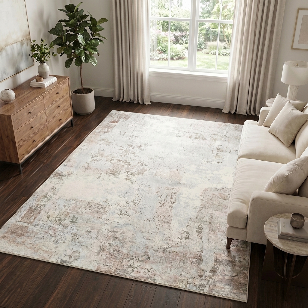 Tappeto Venezia Moderno Astratto Crema Marrone Antiscivolo