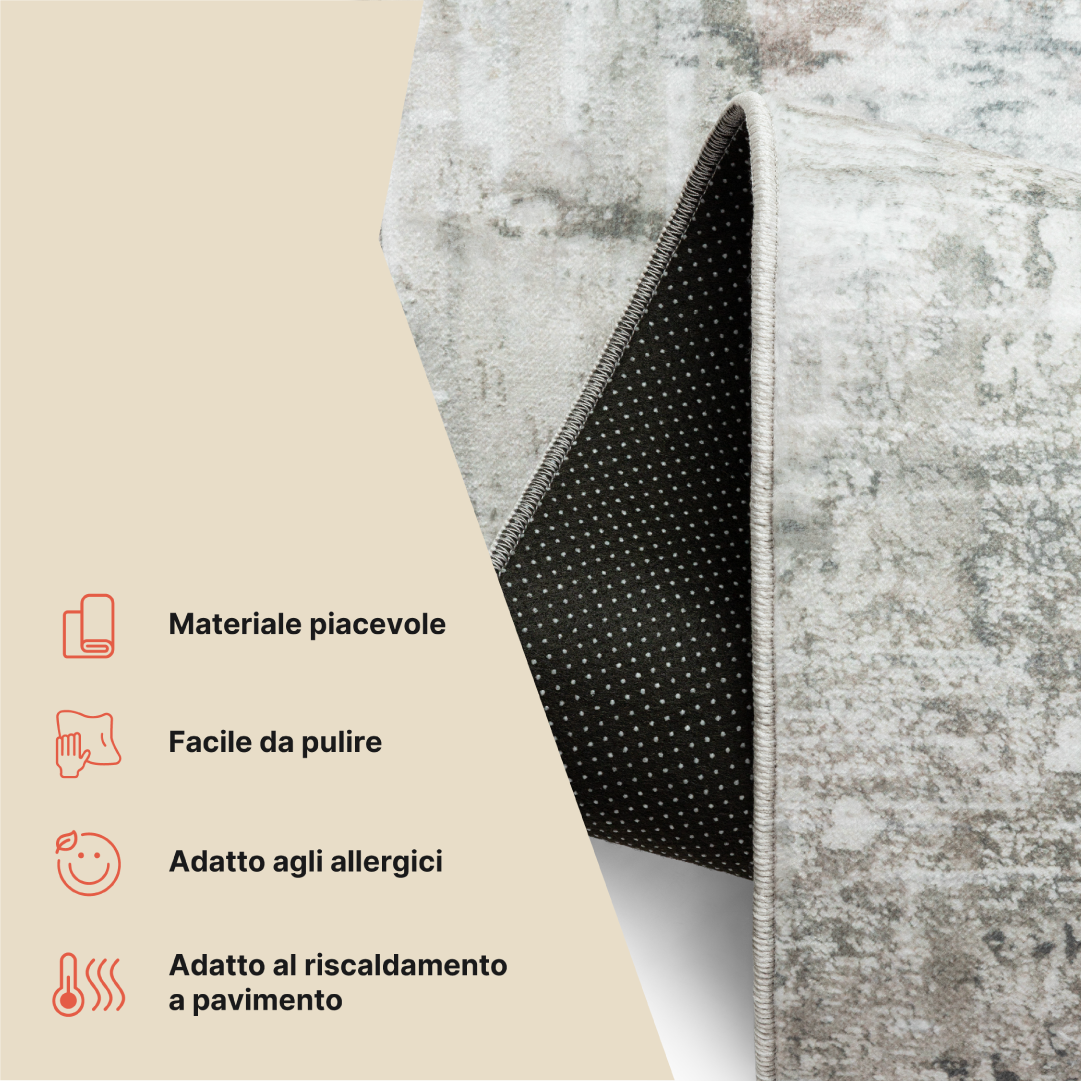 Tappeto Venezia Moderno Astratto Camello Tera Antiscivolo