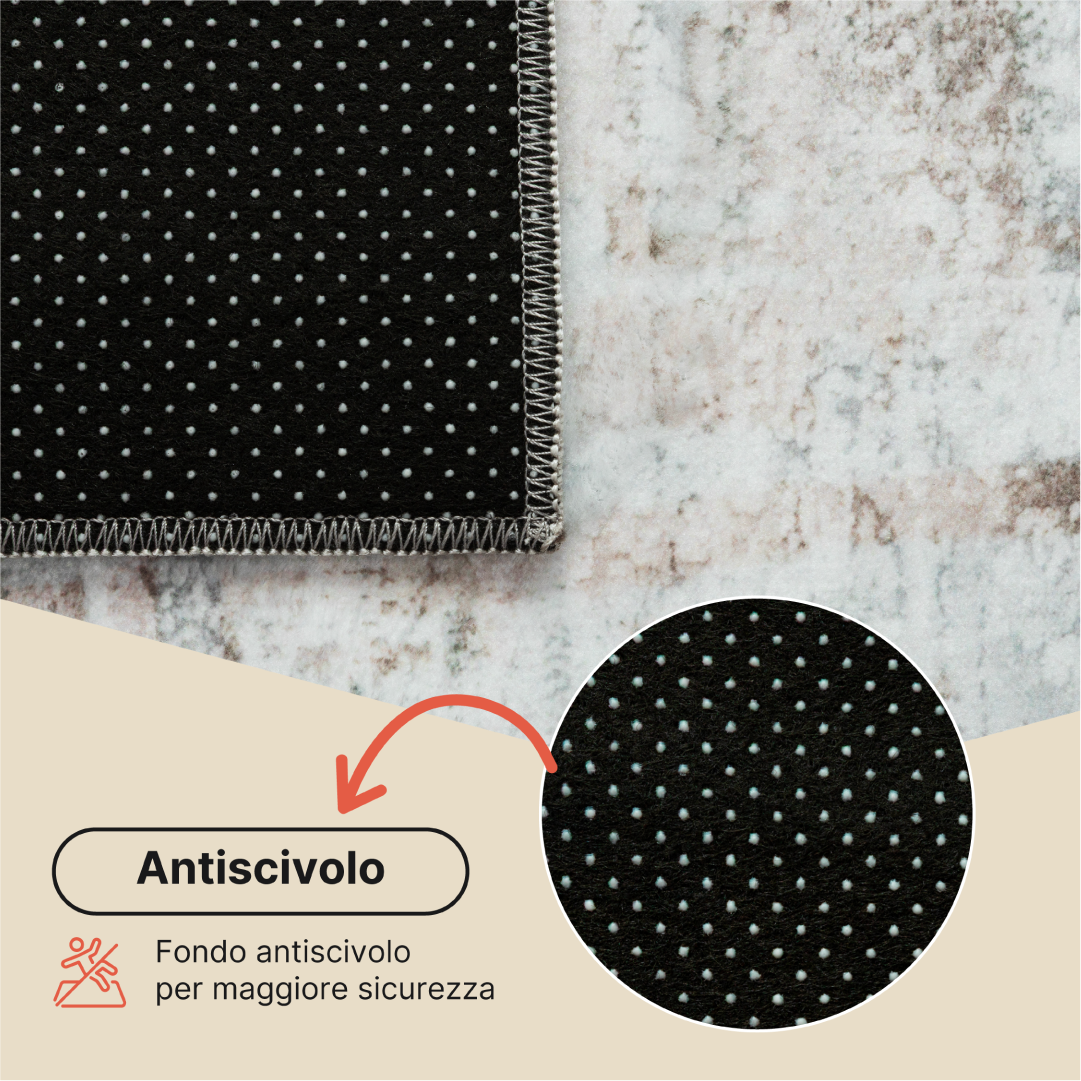 Tappeto Venezia Moderno Astratto Camello Tera Antiscivolo