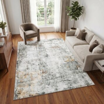 Tappeto Venezia Moderno Astratto Khaki Antiscivolo