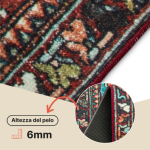 Tappeto Ispahan Multicolore Vintage Antiscivolo