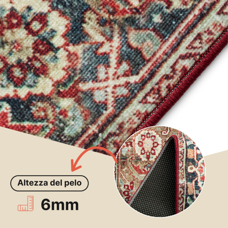 Tappeto Ispahan Multicolore Classico Antiscivolo