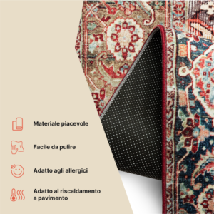 Tappeto Ispahan Multicolore Classico Antiscivolo