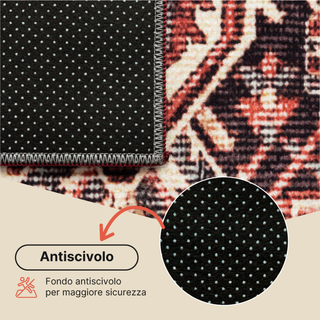 Tappeto Ispahan Multicolore Classico Antiscivolo
