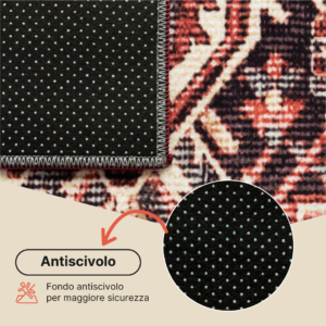 Tappeto Ispahan Multicolore Classico Antiscivolo