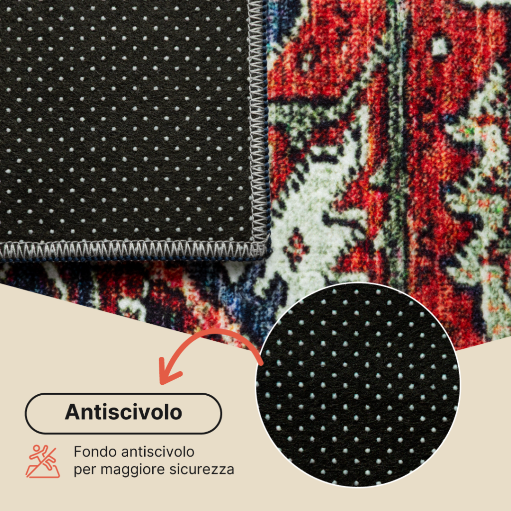 Tappeto Ispahan Bordeaux Tradizionale Antiscivolo