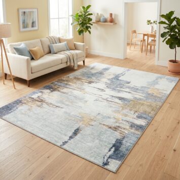 Tappeto Bari Multicolore Design Astratto Pittorico Antiscivolo