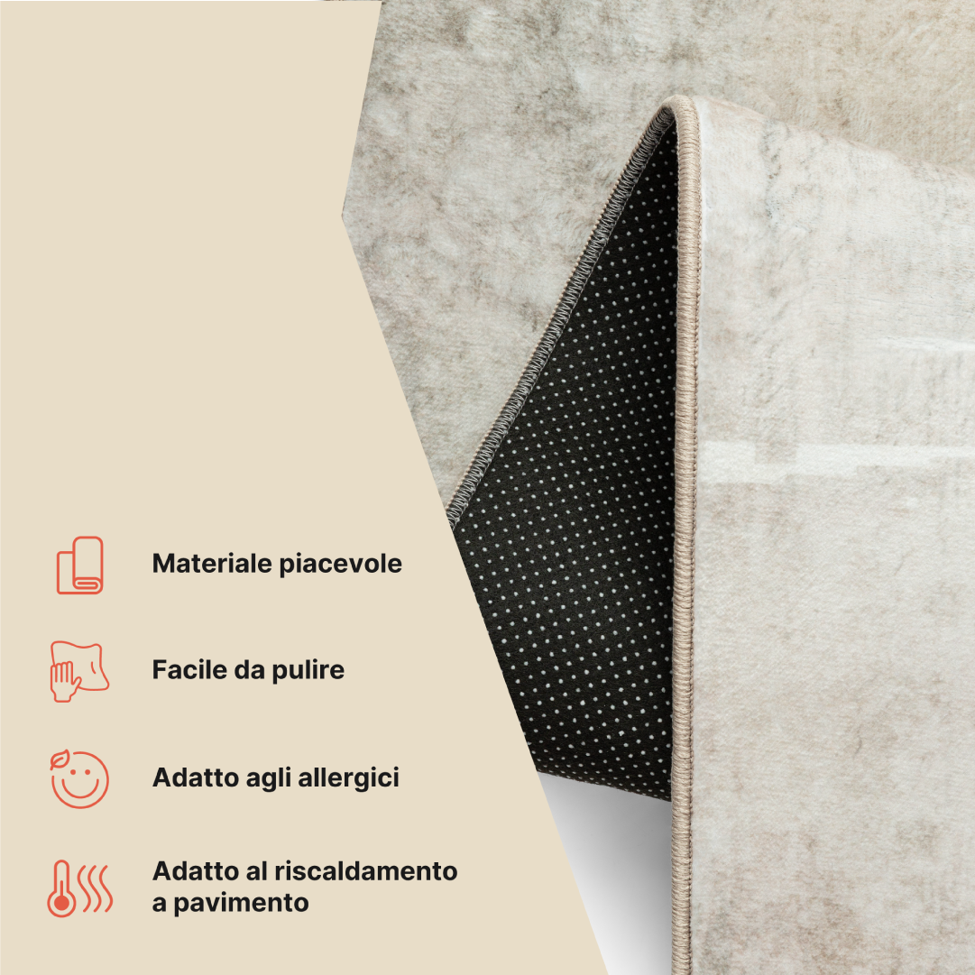 Tappeto Venezia Geometrico Astratto Marrone Beige Antiscivolo