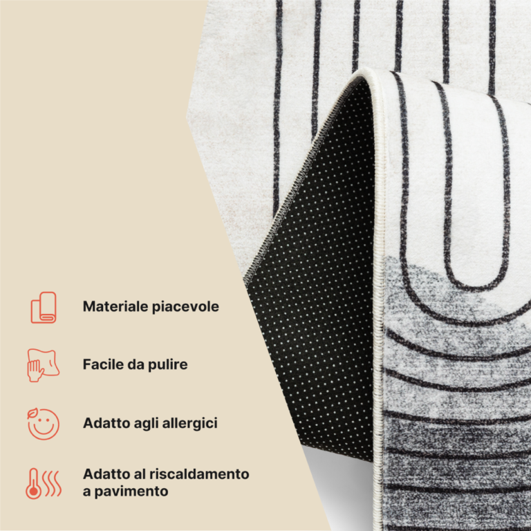 Tappeto Venezia Moderno Astratto Arancione Beige Antiscivolo