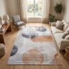 Tappeto Venezia Moderno Astratto Arancione Beige Antiscivolo