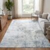 Tappeto Venezia Moderno Astratto Blu Grigio Bianco Antiscivolo