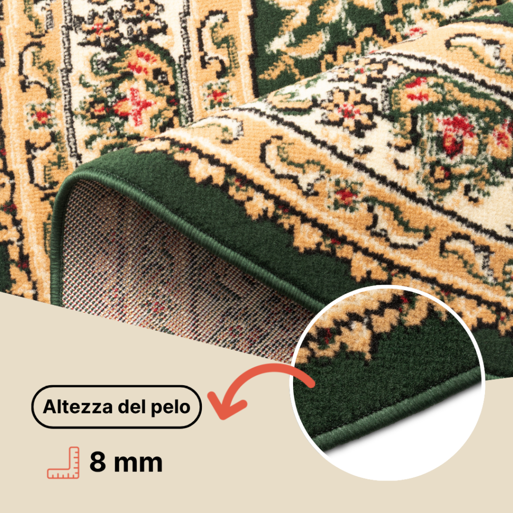 Tappeto Atlas Rotondo Beige Marrone Moderno Floreale