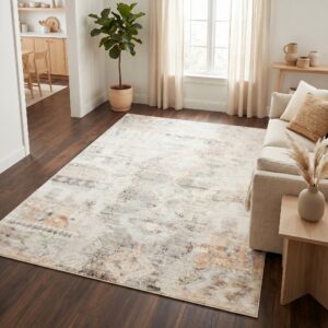 Tappeto Bari Motivo Astratto Etnico Beige Antiscivolo