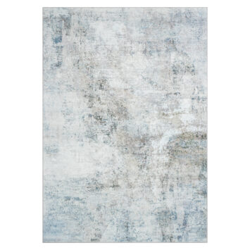 Tappeto Bari Motivo Astratto Blu Crema Antiscivolo