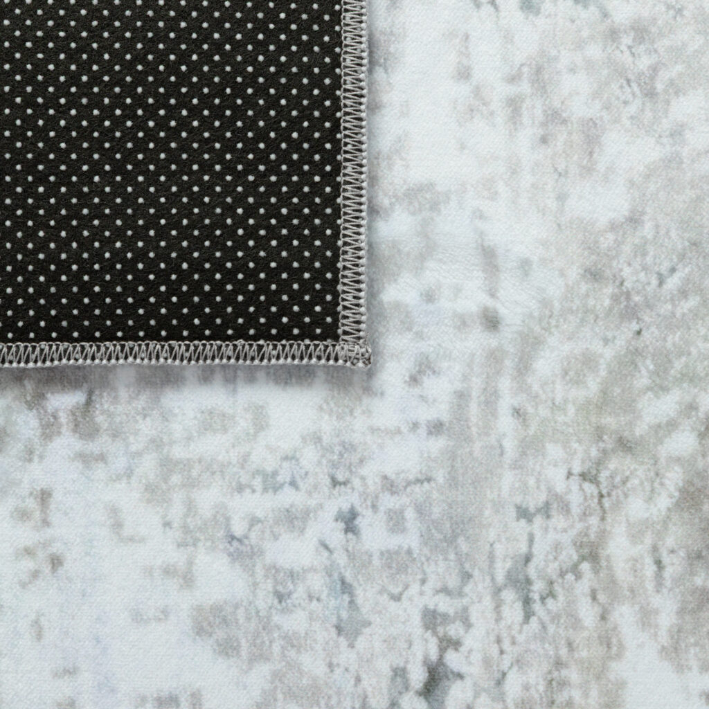 Tappeto Bari Motivo Astratto Blu Crema Antiscivolo