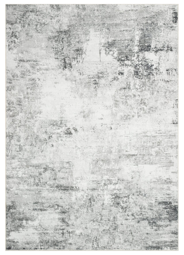 Tappeto Bari Motivo Astratto Grigio Scuro Crema Antiscivolo