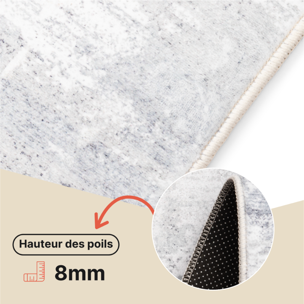 Tappeto Ash Grigio Chiaro Antiscivolo
