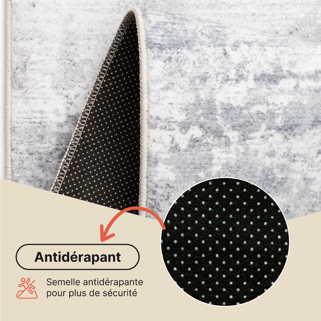 Tappeto Ash Grigio Chiaro Antiscivolo