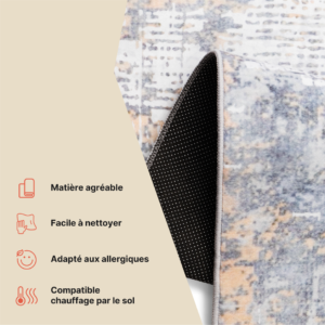 Tappeto Ash Grigio Ruggine Antiscivolo