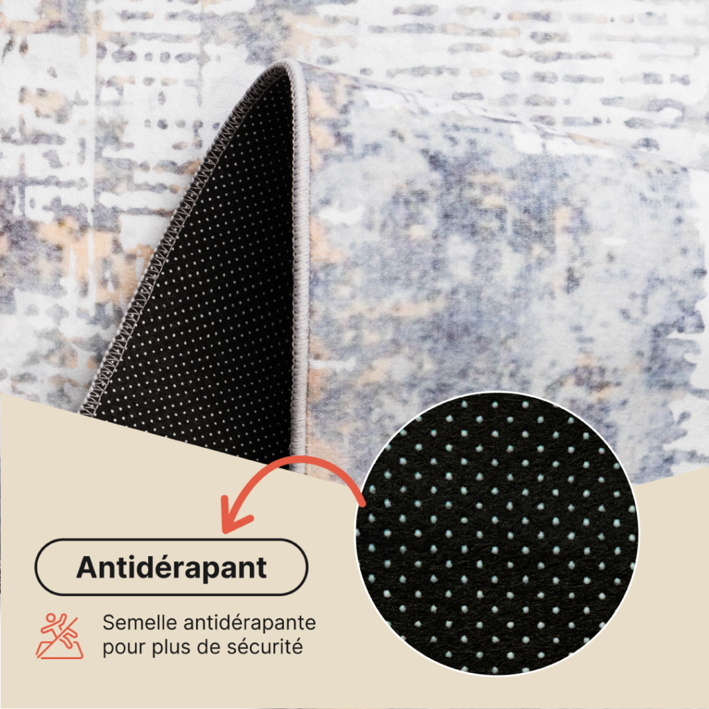Tappeto Ash Grigio Ruggine Antiscivolo