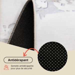 Tappeto Ash Beige Crema Antiscivolo