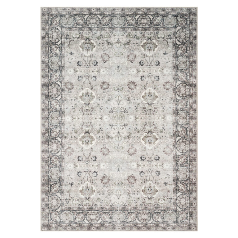 Tappeto Ispahan Grigio Floreale Antiscivolo
