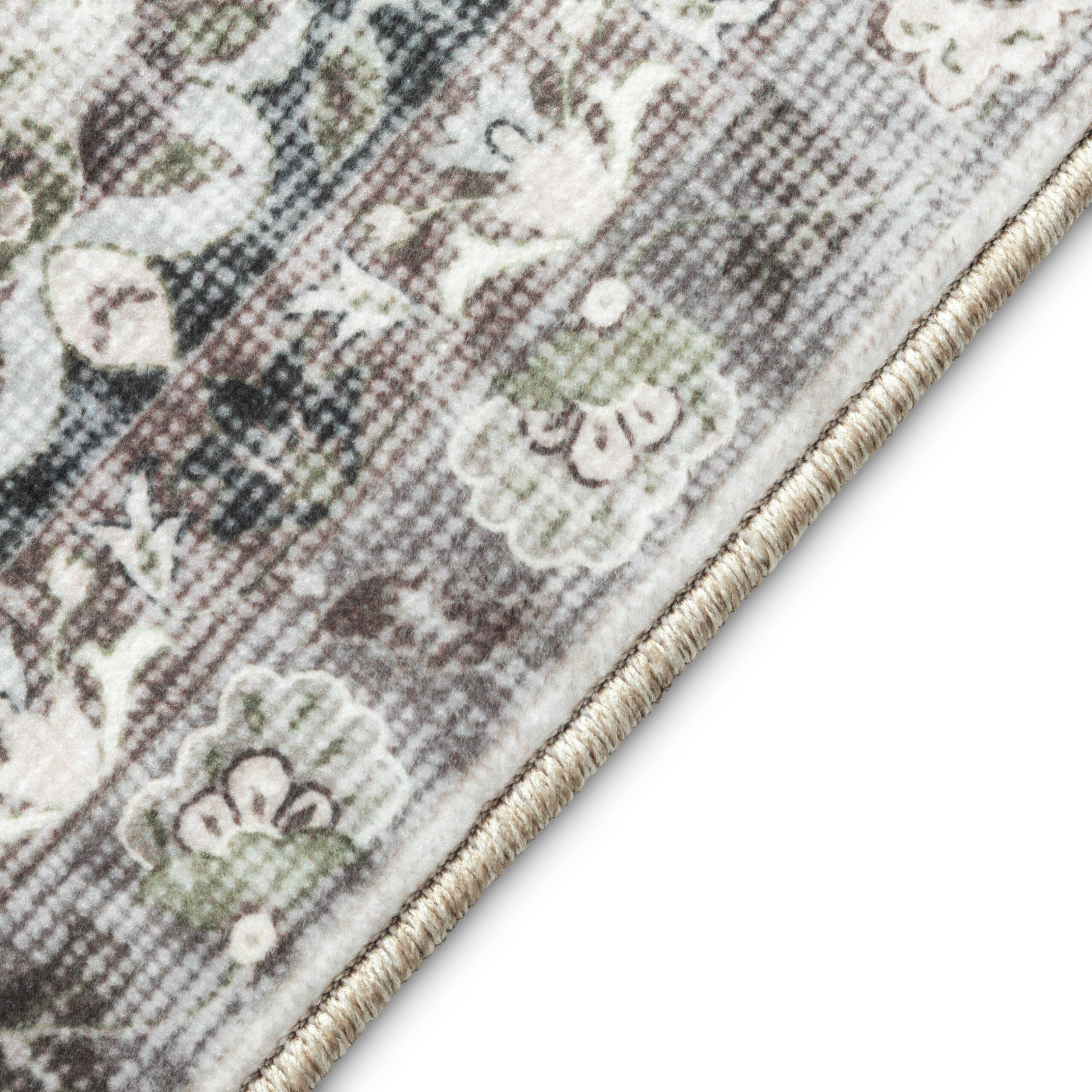 Tappeto Ispahan Grigio Floreale Antiscivolo