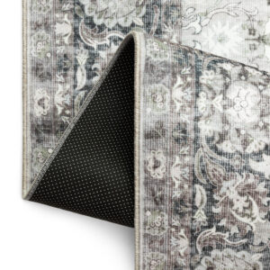 Tappeto Ispahan Grigio Floreale Antiscivolo