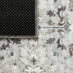 Tappeto Ispahan Grigio Floreale Antiscivolo