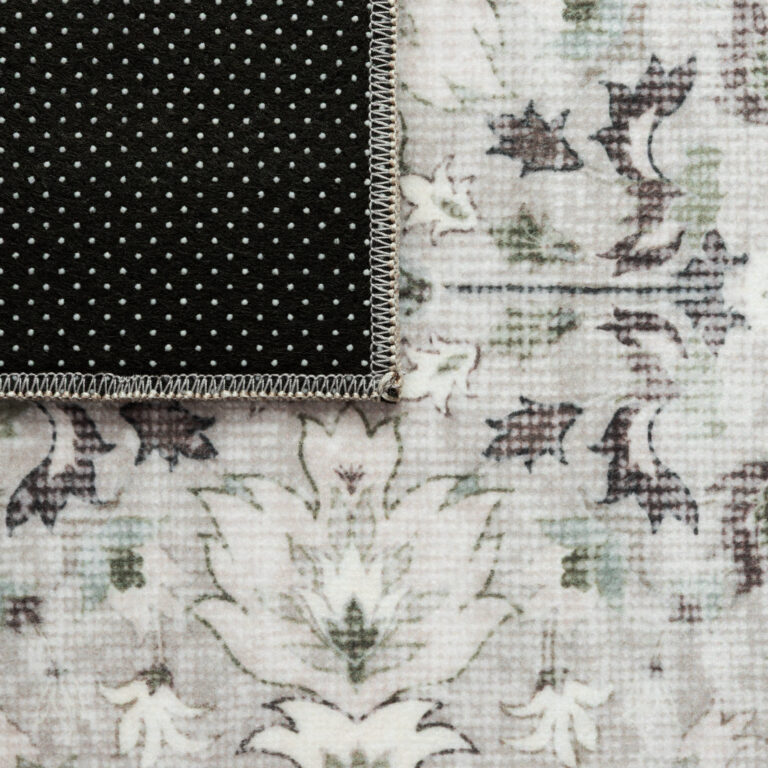 Tappeto Ispahan Grigio Floreale Antiscivolo