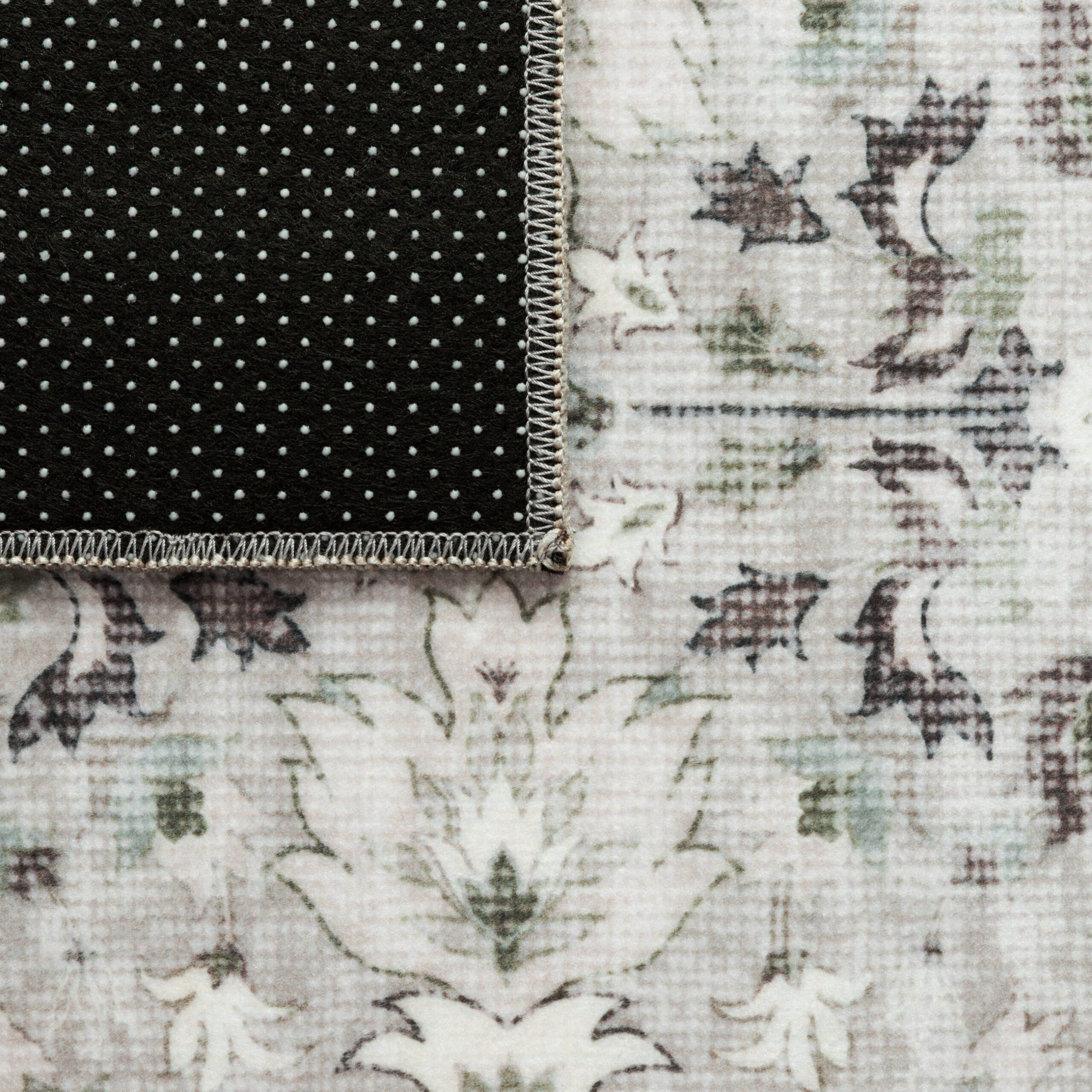 Tappeto Ispahan Grigio Floreale Antiscivolo