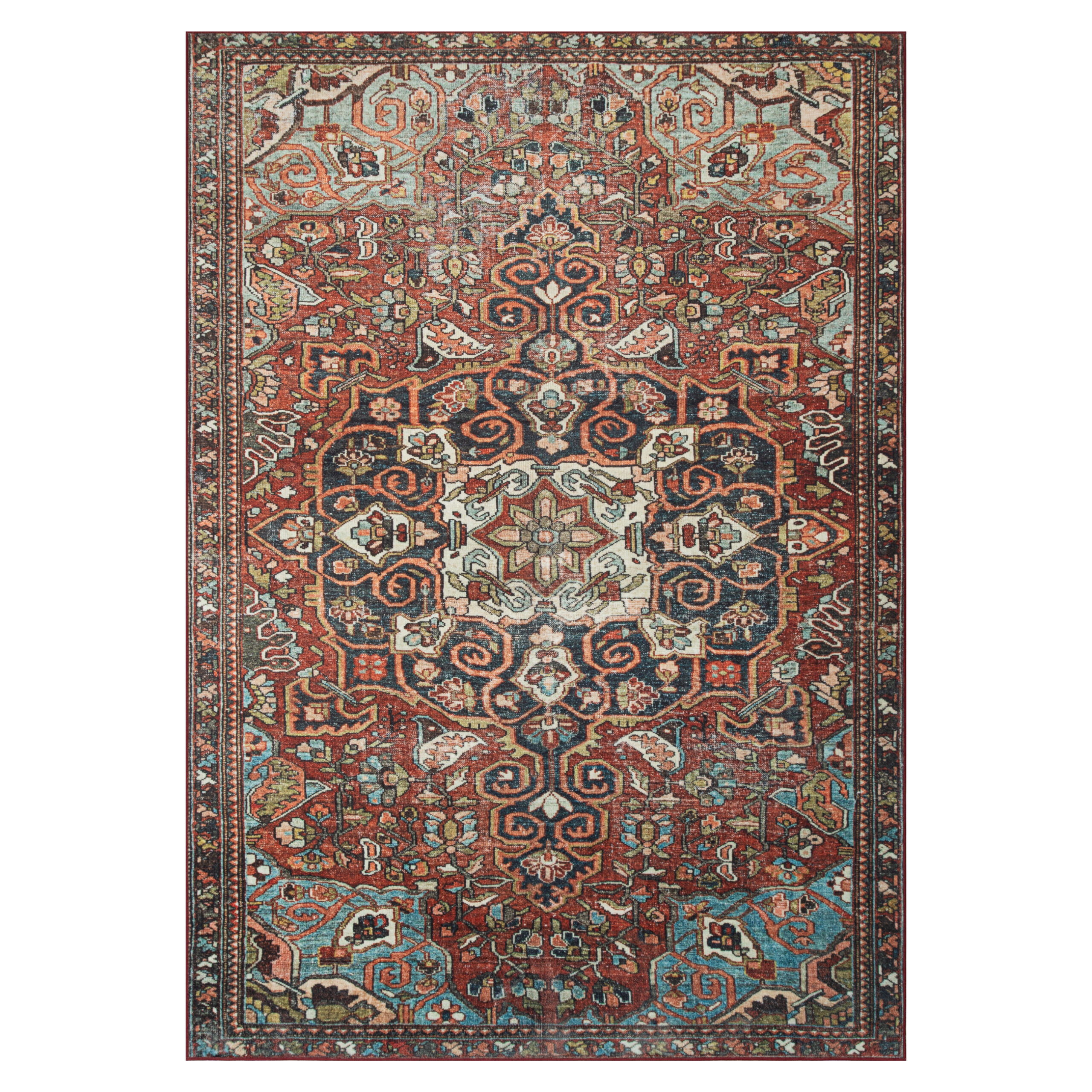 Tappeto Ispahan Multicolore Vintage Antiscivolo