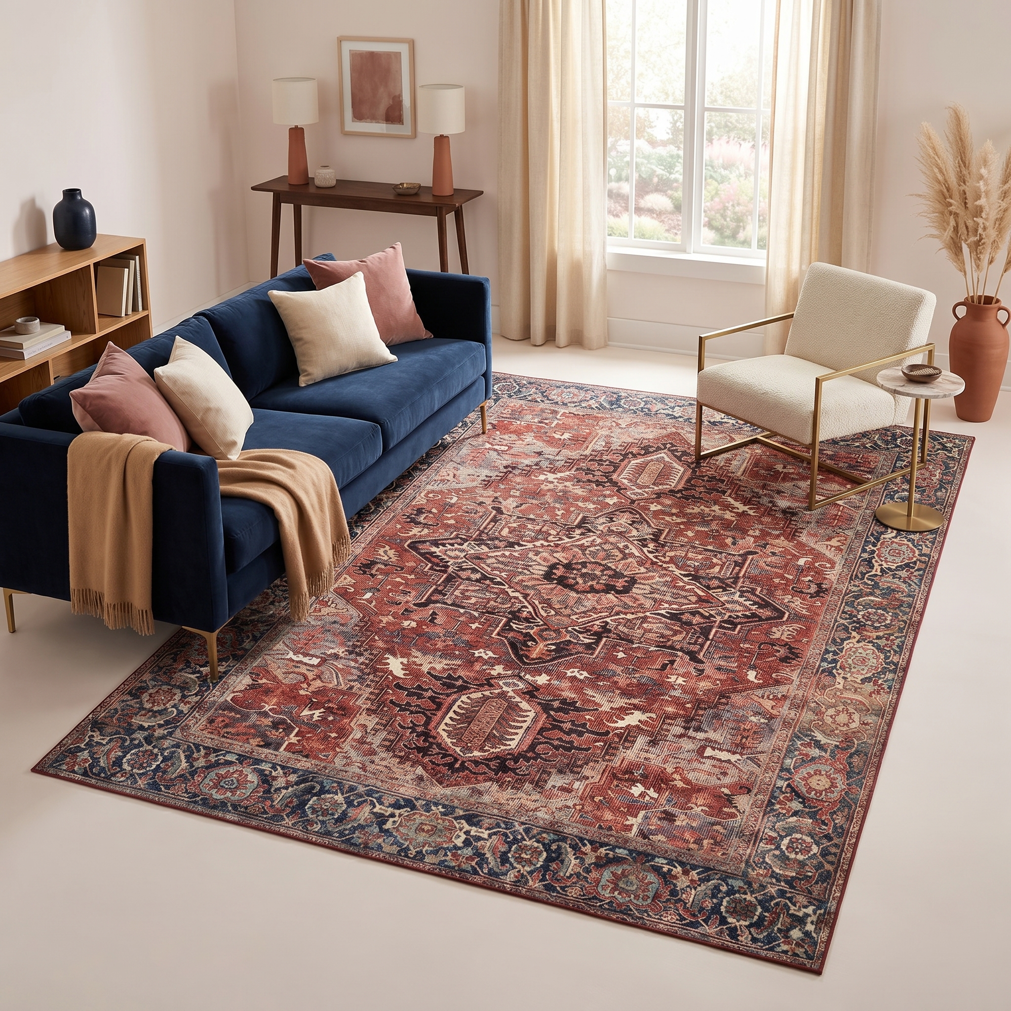 Tappeto Ispahan Multicolore Classico Antiscivolo