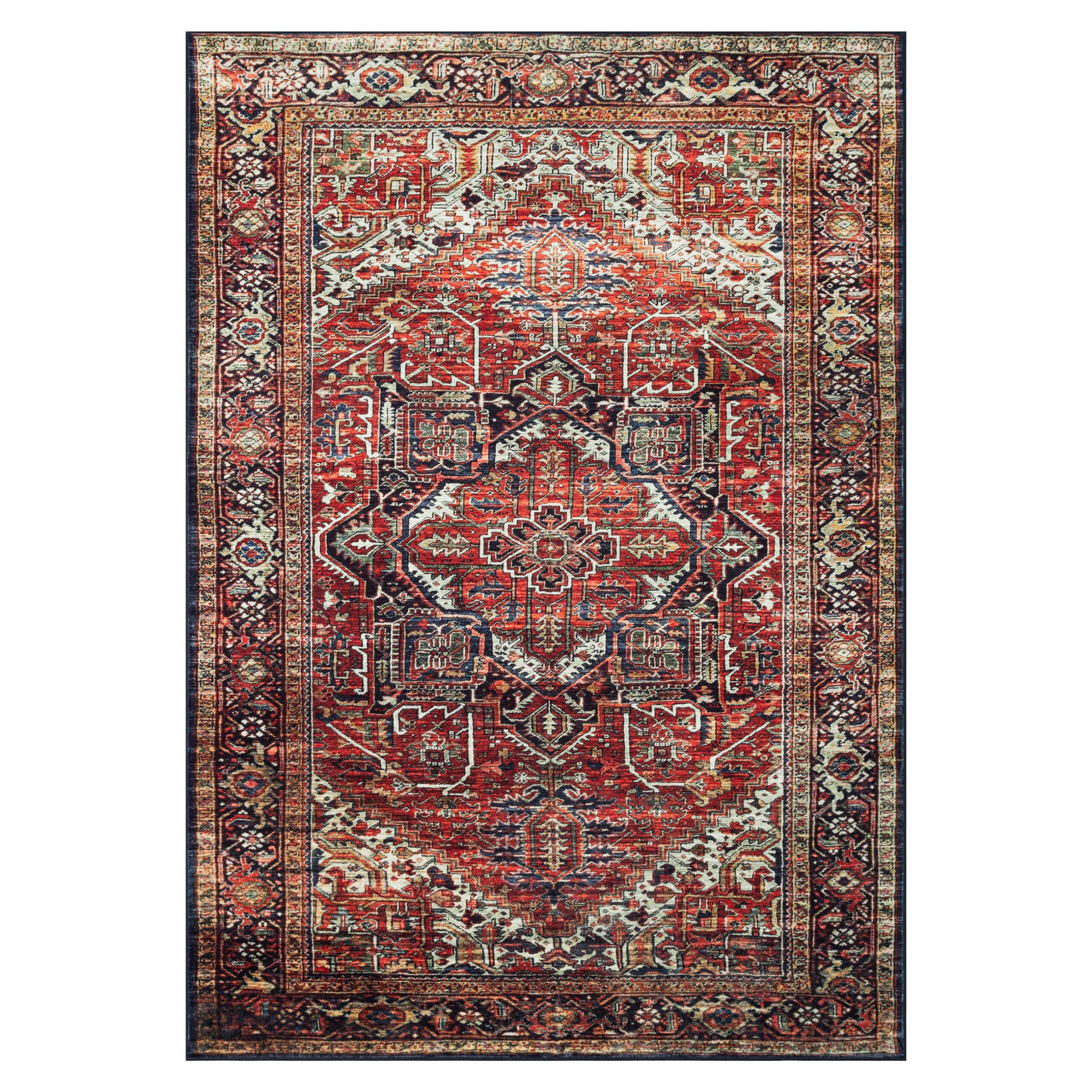 Tappeto Ispahan Bordeaux Tradizionale Antiscivolo