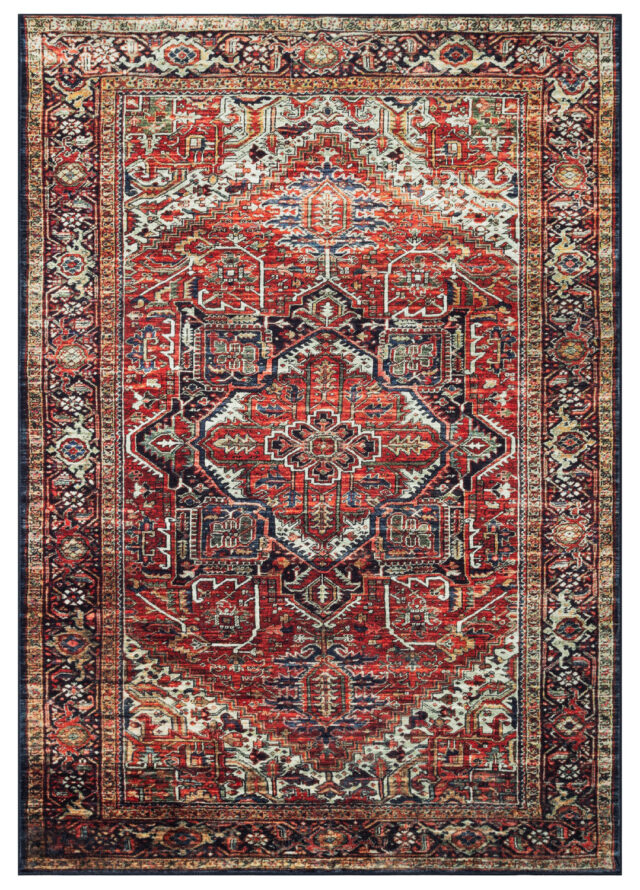 Tappeto Ispahan Bordeaux Tradizionale Antiscivolo