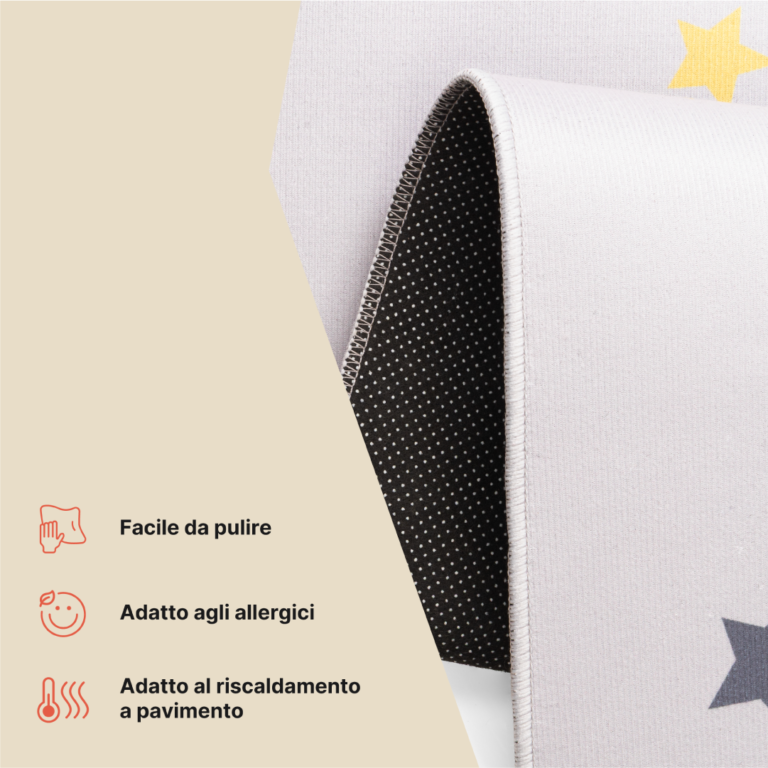 Tappeto Bambini Joy Pastello Montagne Antiscivolo
