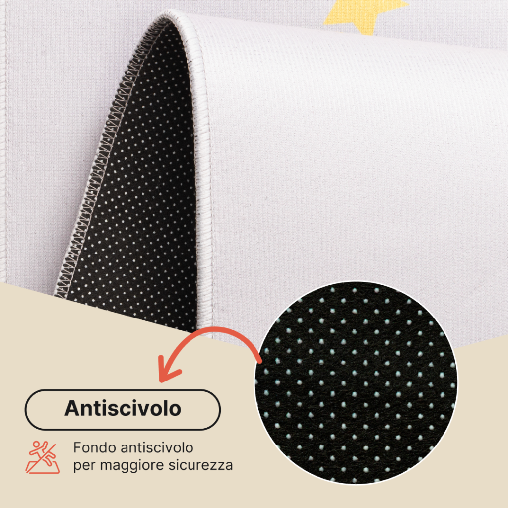 Tappeto Bambini Joy Pastello Montagne Antiscivolo