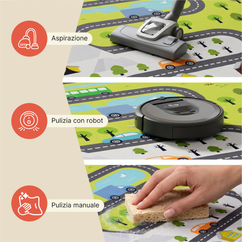 Tappeto Bambini Joy Verde Strada Antiscivolo