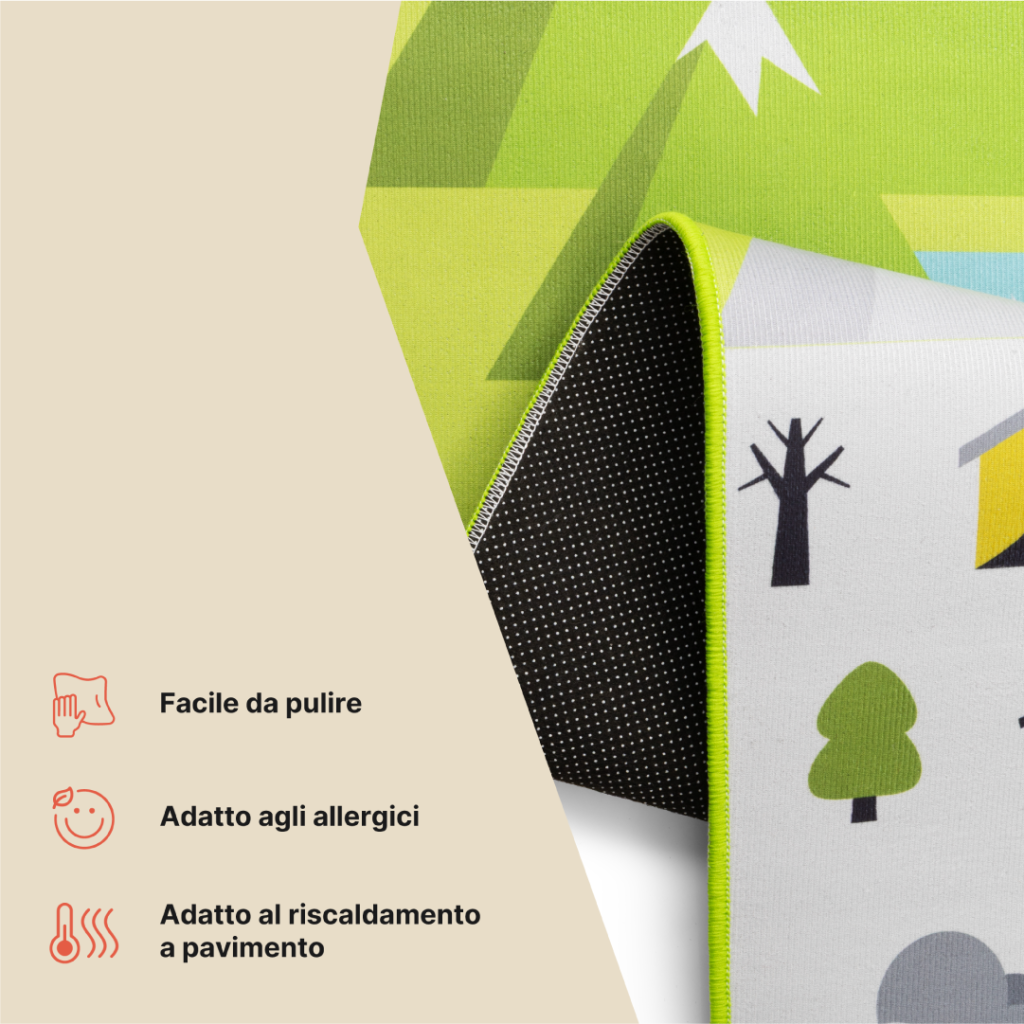 Tappeto Bambini Joy Verde Strada Antiscivolo