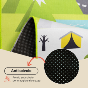 Tappeto Bambini Joy Verde Strada Antiscivolo