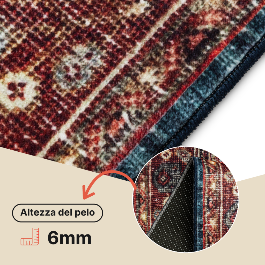 Tappeto Ispahan Multicolore Tradizionale Antiscivolo