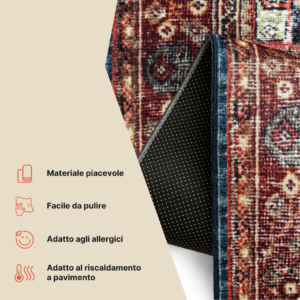 Tappeto Ispahan Multicolore Tradizionale Antiscivolo