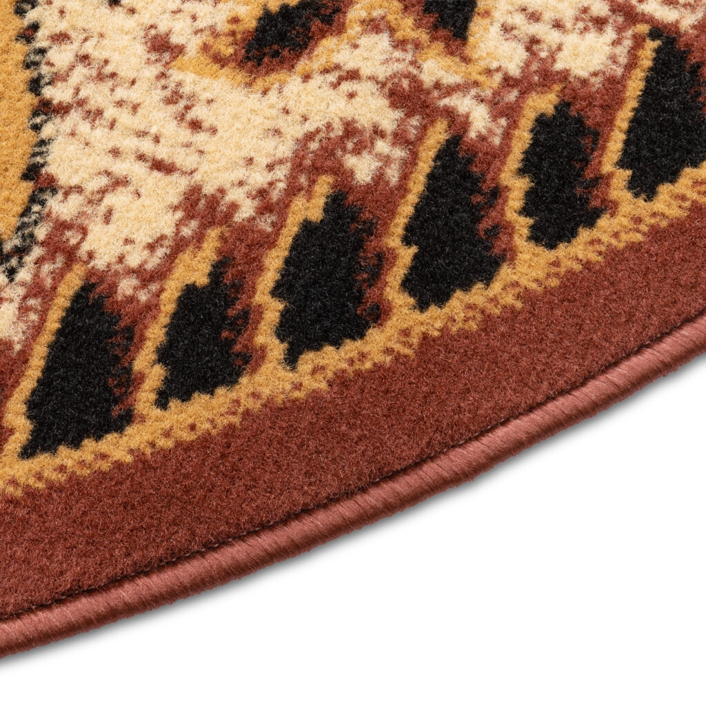 Tappeto Atlas Rotondo Beige Marrone Moderno Floreale
