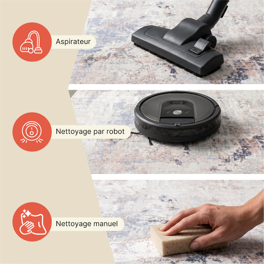 Tappeto Ash Grigio Beige Misto Antiscivolo