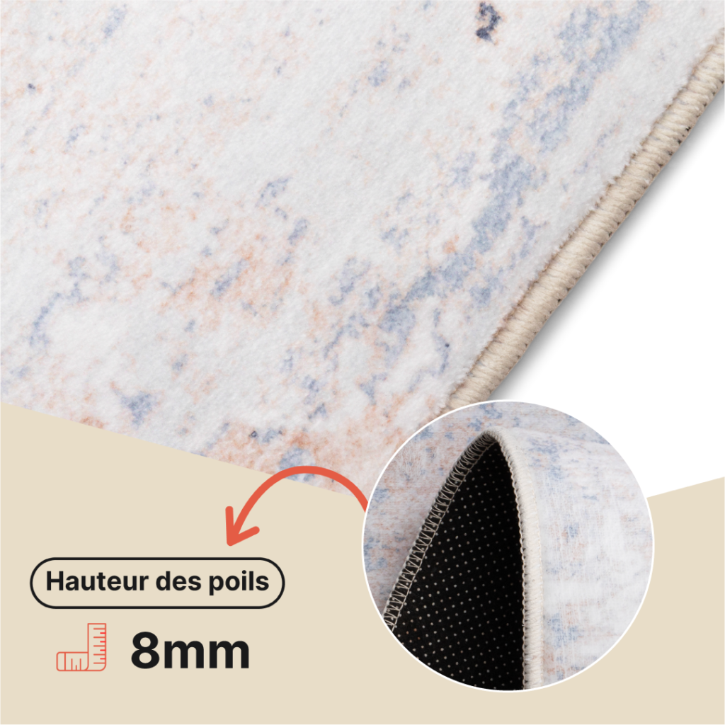 Tappeto Ash Grigio Beige Misto Antiscivolo