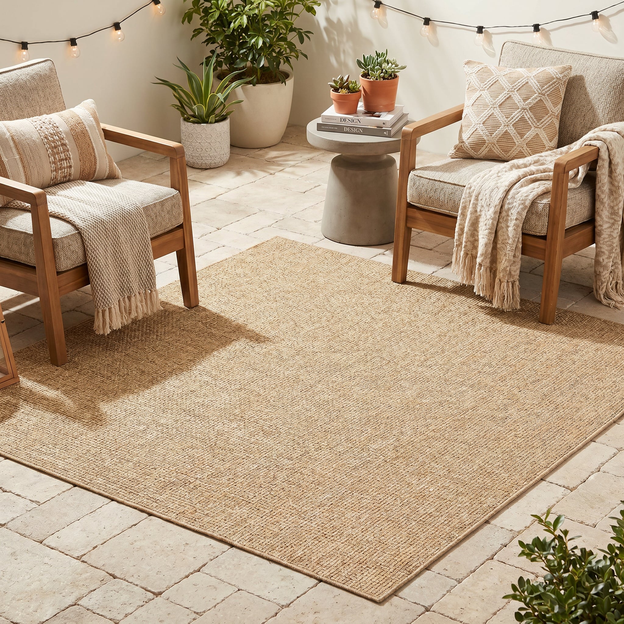 Tappeto da Esterno Yucana Quadrato Beige