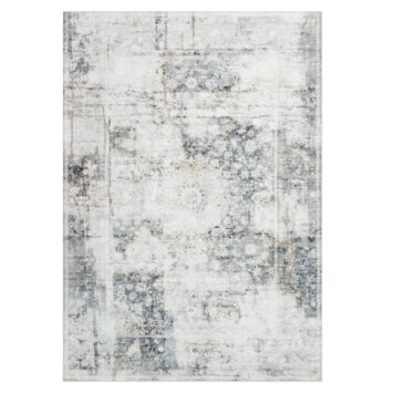 Tappeto Venezia Ornamento Astratto Grigio Blu Crema Antiscivolo