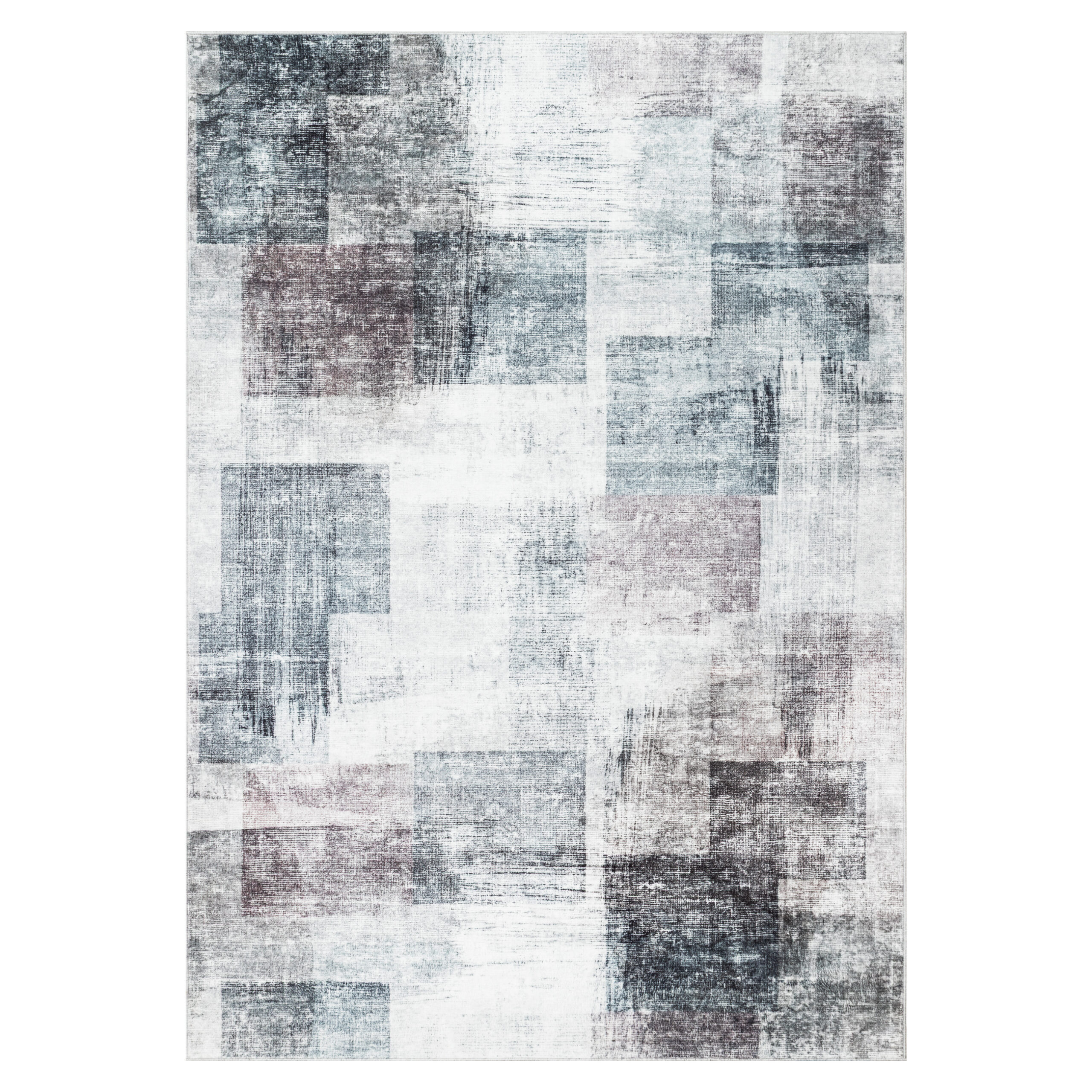 Tappeto Venezia Moderno Geometrico Carminio Grigio Antiscivolo