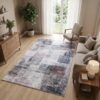 Tappeto Venezia Moderno Geometrico Carminio Grigio Antiscivolo