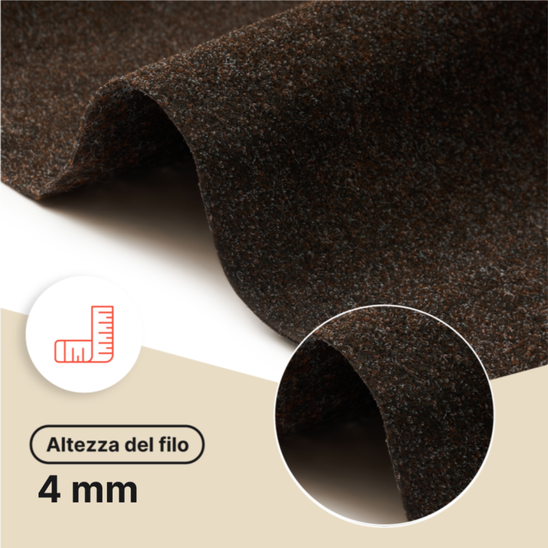 Erba Sintetica Vera Marrone 4 mm